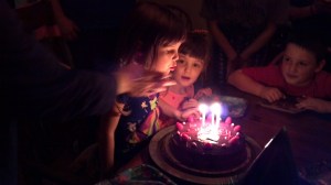 Sydney's Party Blowing out the candles